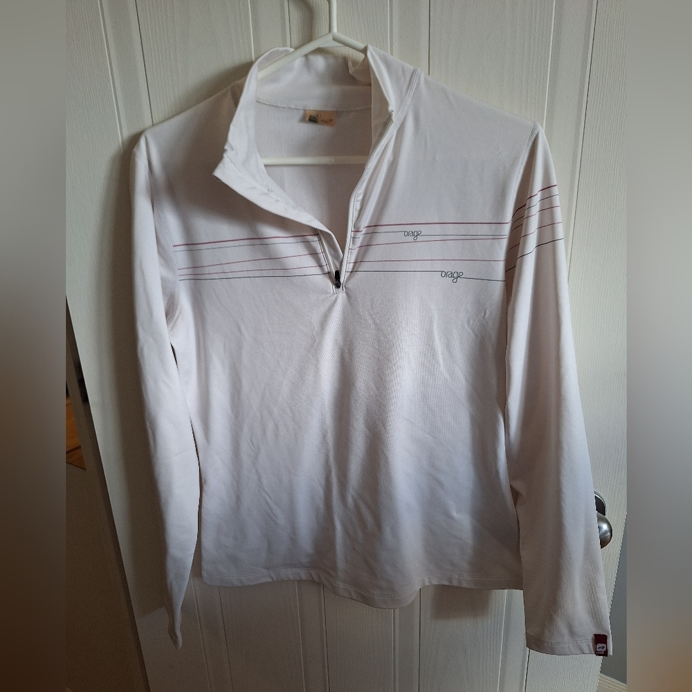 Orage White Long Sleeve Top